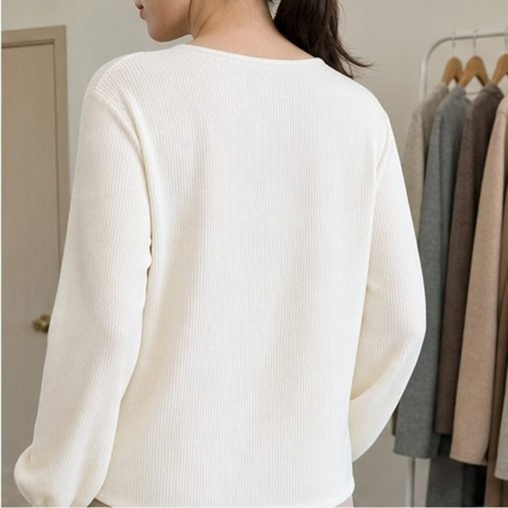 Ivory Puff Sleeve Top - Picture 3 of 6